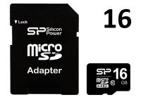 Карта памяти microSD 16Gb 10 class + переходник